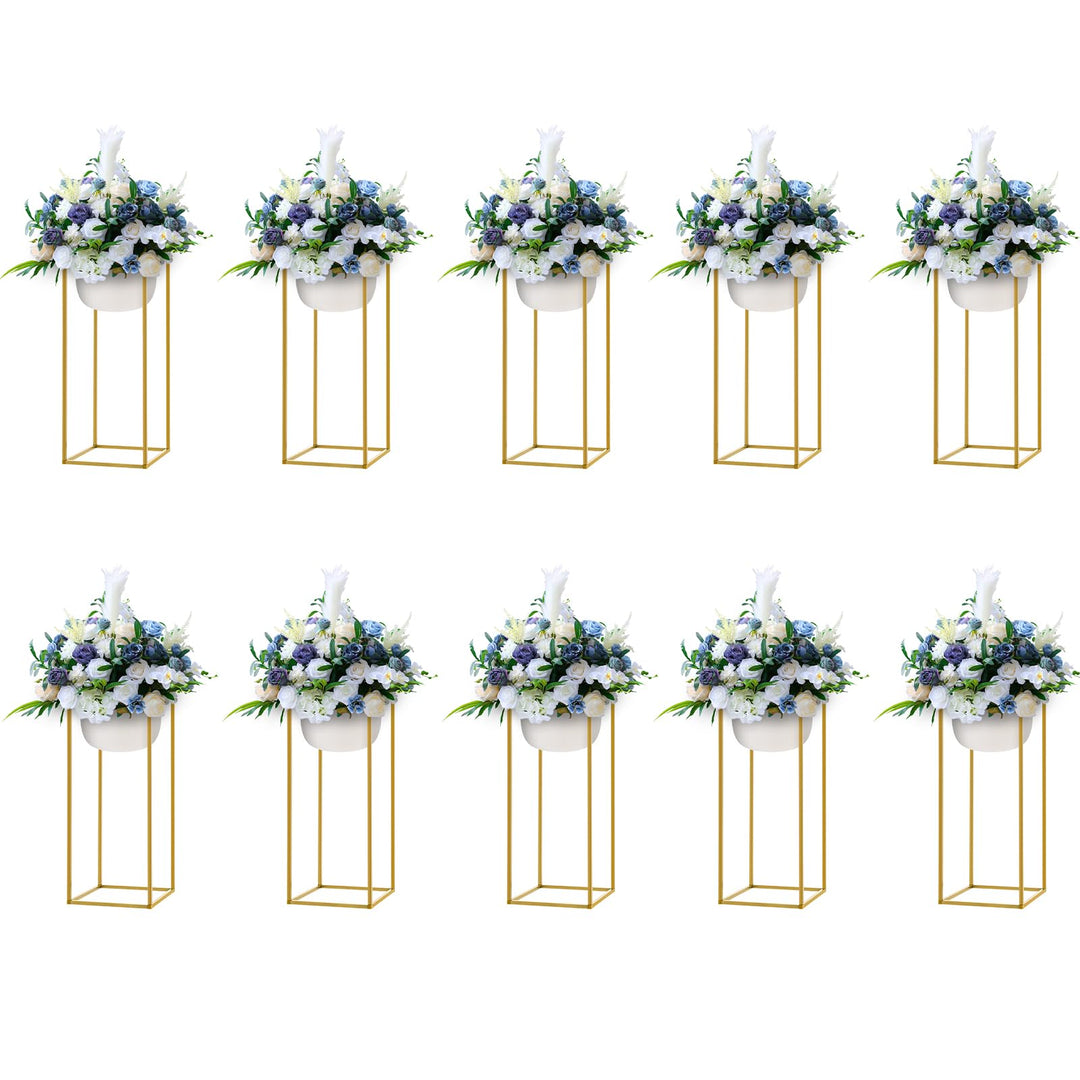 10 Stück Gold Blumenständer, Metall Blumenboden, 60cm Hoch Goldene Blumenhalter Für Home Party Hochz