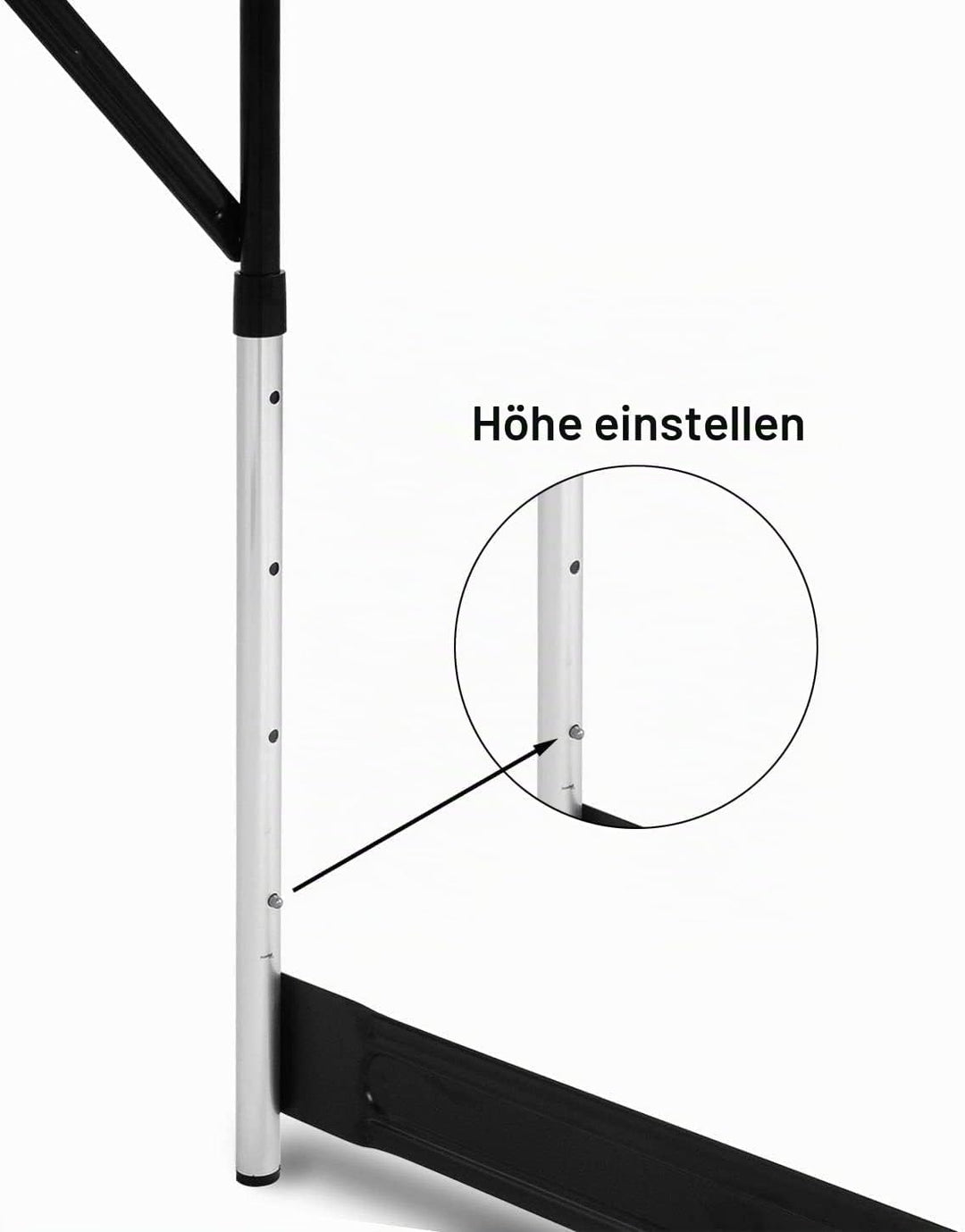 eSituro Campingtisch Alu Klapptisch höhenverstellbar 100x60x73-94cm Falttisch Picknicktisch, Tischpl