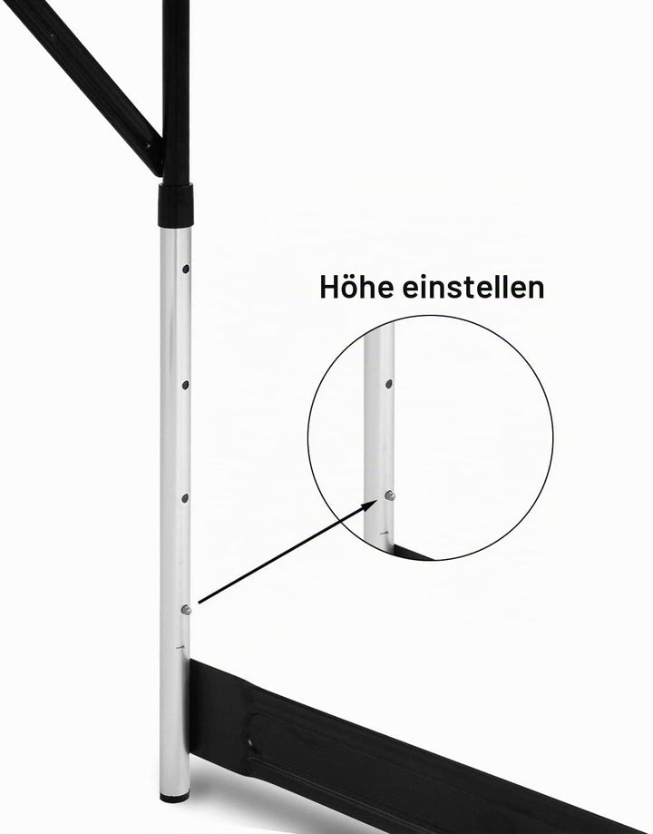 eSituro Campingtisch Alu Klapptisch höhenverstellbar 100x60x73-94cm Falttisch Picknicktisch, Tischpl
