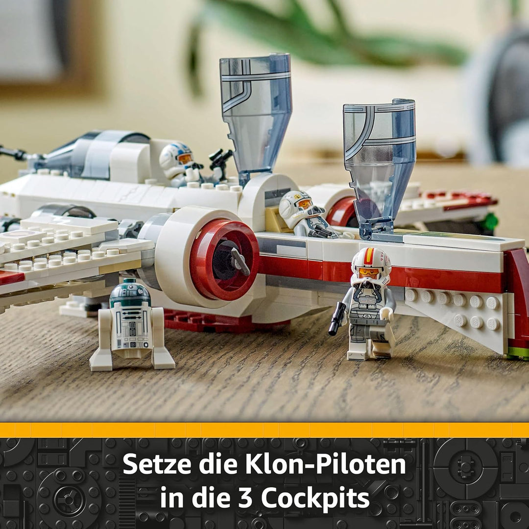 LEGO Star Wars 75402 ARC-170 Starfighter Spielzeug mit 4 Minifiguren inkl. Klon-Piloten und R4-P44 D