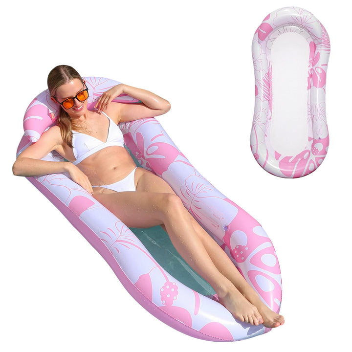 Jadin Wasserhängematte, Luftmatratze Wasser, Relax Schwimmbad Liege mit Kopfstütze, Wasser schwimmen