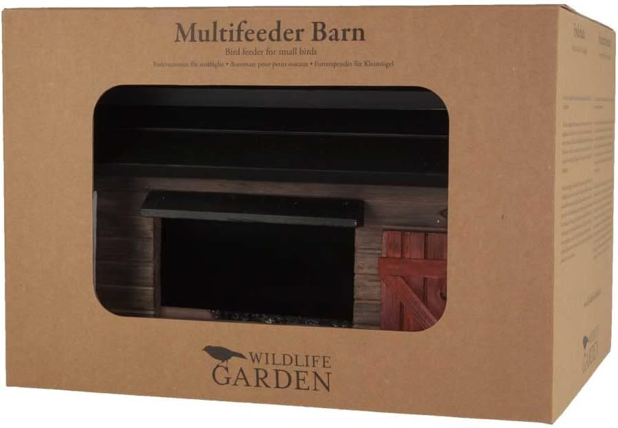 Wildlife Garden WG220 Futterscheune Braun - Vogelfutterhaus aus Holz