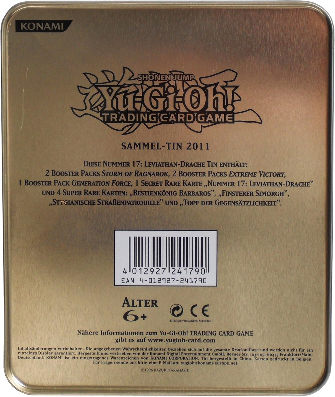 Yu-Gi-Oh! Tin 2011 Wave 1 Leviathan Drache (deutsch)