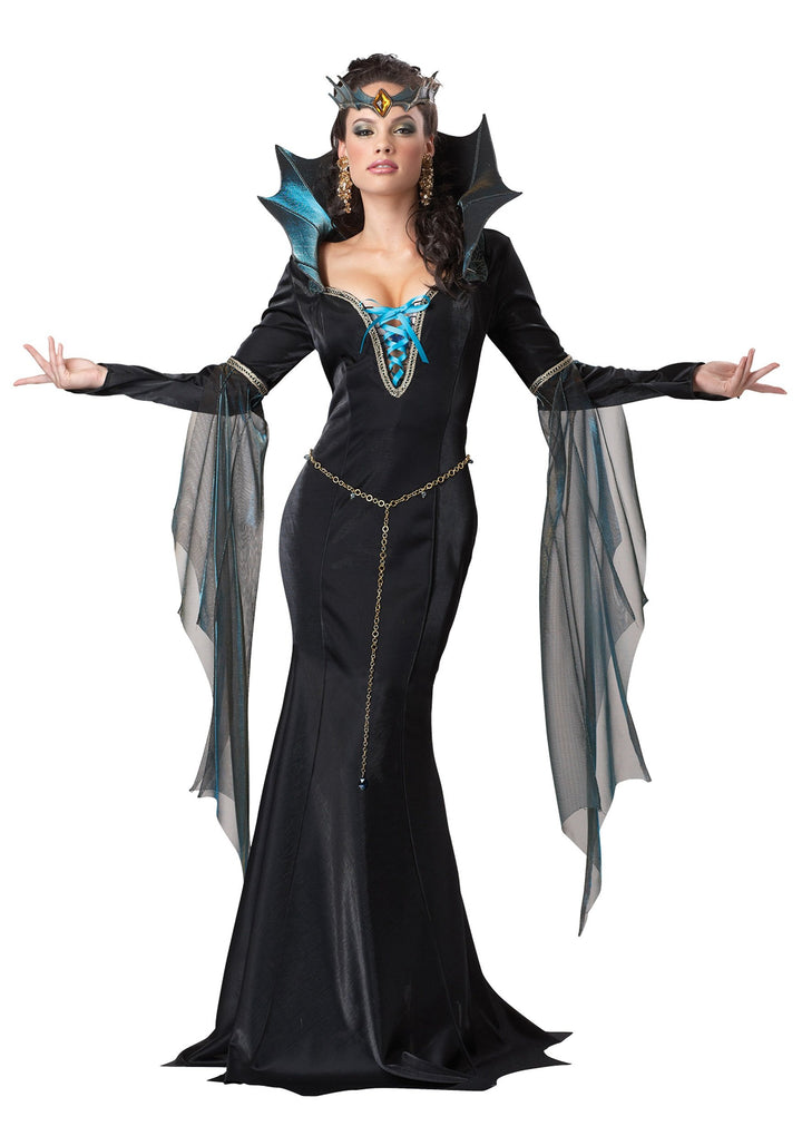 California Costumes Dunkle Magierin Hexe Zauberin Halloween Damenkostüm schwarz-blau L (42/44) 42-44