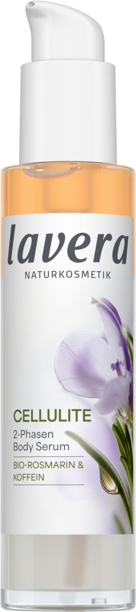 lavera Cellulite 2-Phasen Body 100 ml Serum | vegane Naturkosmetik, Rosmarin &amp; Koffein, strafft Prob
