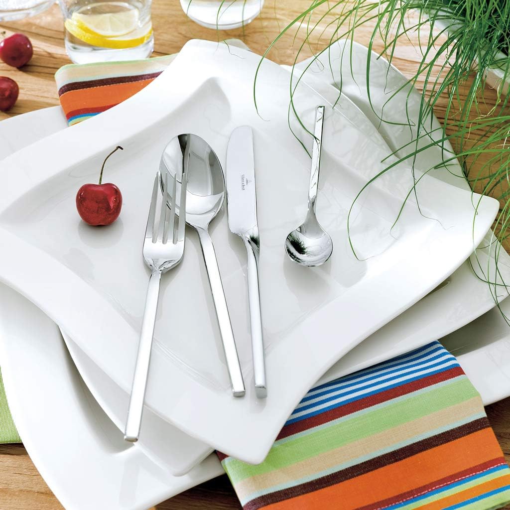 Villeroy und Boch NewWave Tafelbesteck für bis zu 12 Personen, 113-teilig, Edelstahl Tafelbesteck |