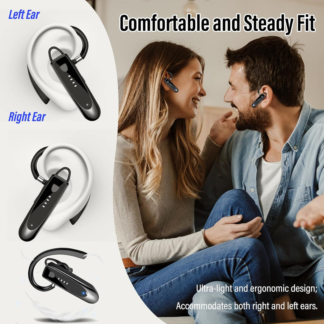 Atheewon Bluetooth Headset Wireless Freisprech Telefon mit Headset Mikrofon V5.4 Freisprech-Bluetoot