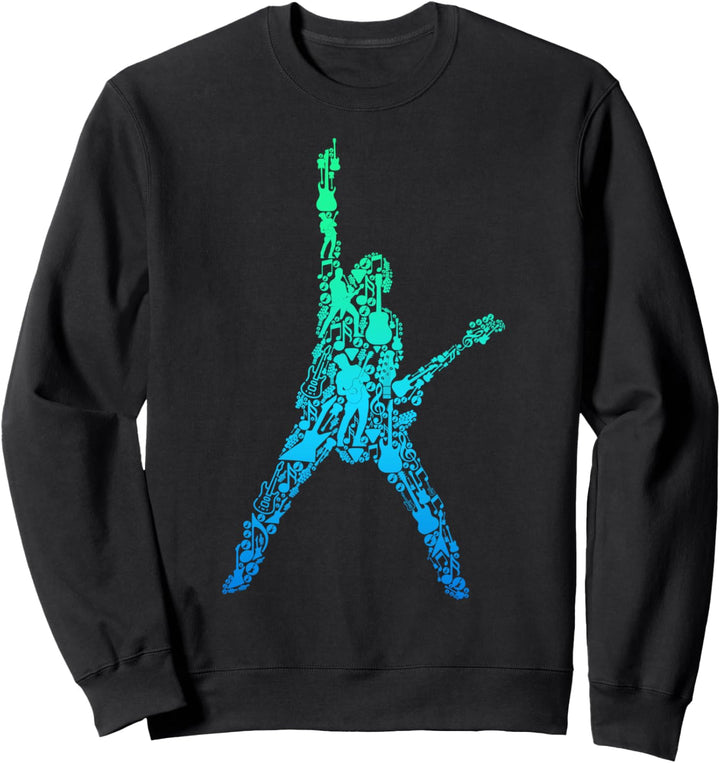 Gitarre Gitarrist E-Gitarre Kind Jungen Herren Sweatshirt