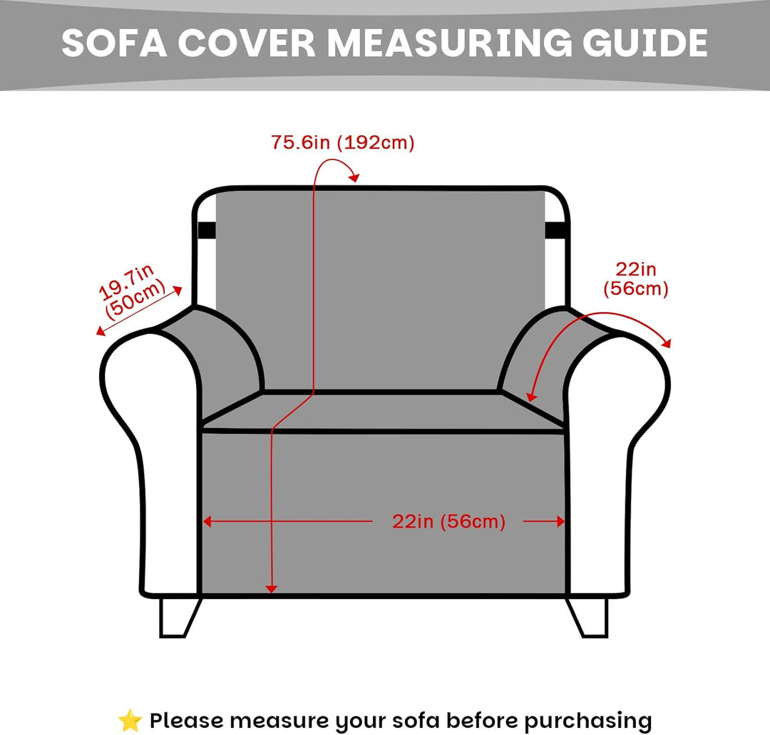 TAOCOCO Sofa Überzug, Sofabezug Wasserdicht Mit Gummiband，Wohnzimmer Anti-Rutsch Gepolsterter Sofasc