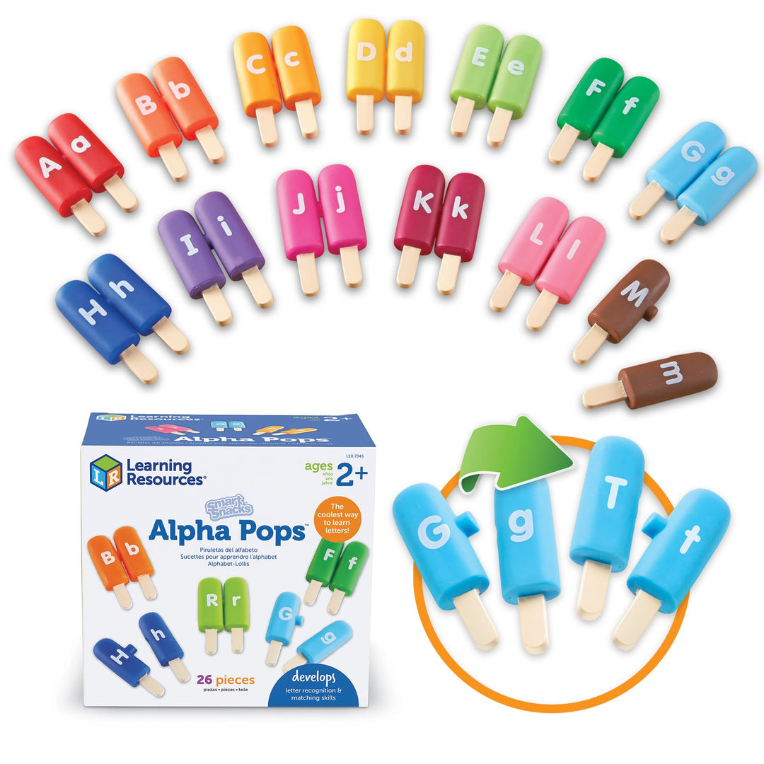 Learning Resources Smart Snacks Eis am Stiel Buchstaben-Steckspiel