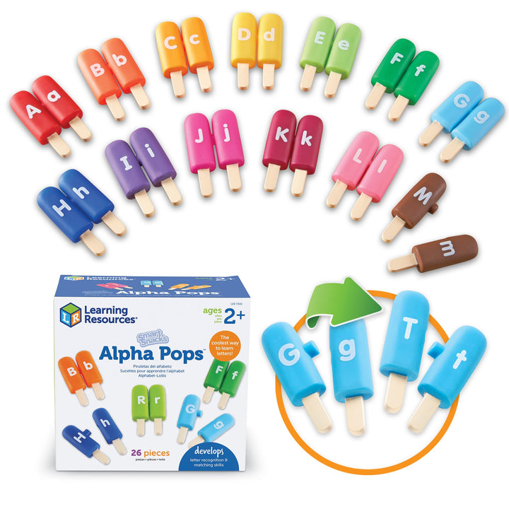 Learning Resources Smart Snacks Eis am Stiel Buchstaben-Steckspiel
