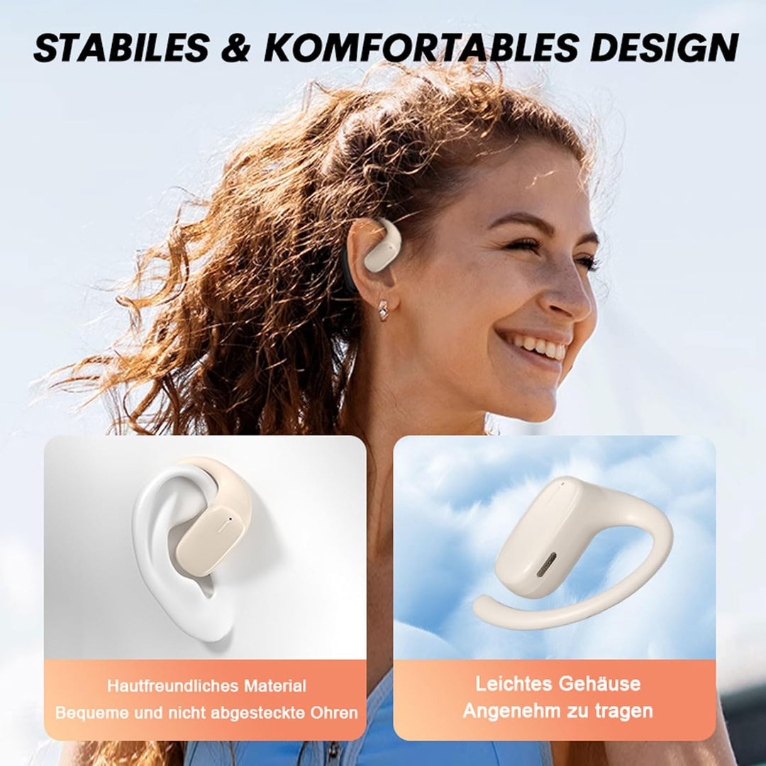 Open Ear Kopfhörer Bluetooth kabellos Sport Luftleitung Kopfhörer schnurlos Ohrhörer mit Ohrbügel Ai