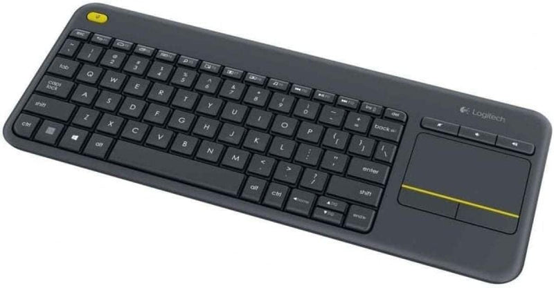 Logitech K400 Plus Kabellose Touch-TV-Tastatur mit integriertem Touchpad, Spanisches QWERTY-Layout -