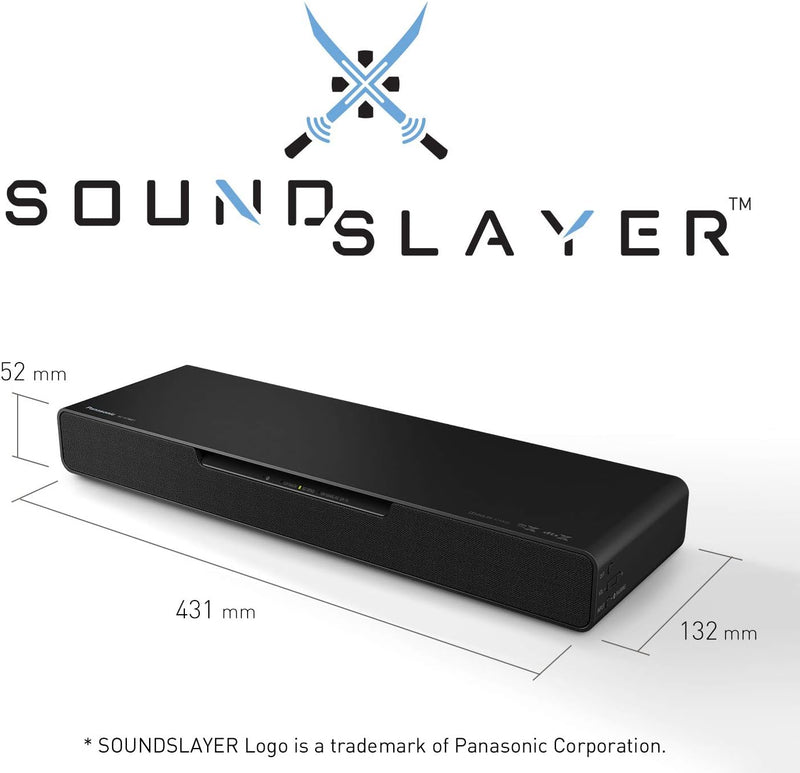 Panasonic SC-HTB01 PC Gaming Lautsprecher mit integriertem Subwoofer (Dolby Atmos und DTS:X, Bluetoo