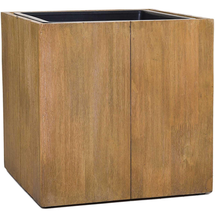 VIVANNO Pflanzkübel Blumenkübel Würfel Holz Block Braun - 33x33x33 33x33x33 Braun, 33x33x33 Braun