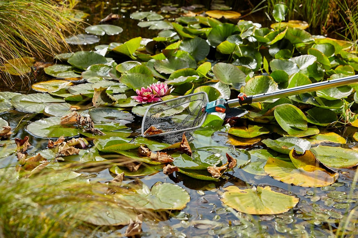 Gardena combisystem-Teichreiniger Vario 2: Teich-Kescher inkl. grob- und feinmaschigem Netz, ideales