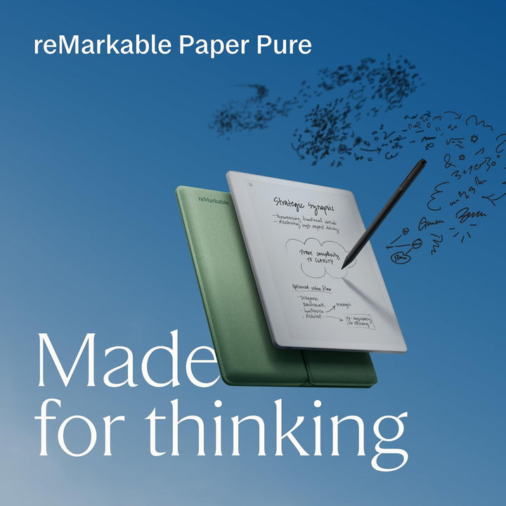 reMarkable Paper Pure mit Marker Plus und Sleeve Folio – Nebelgrün | 10,3-Zoll-Papier-Tablet mit Sch