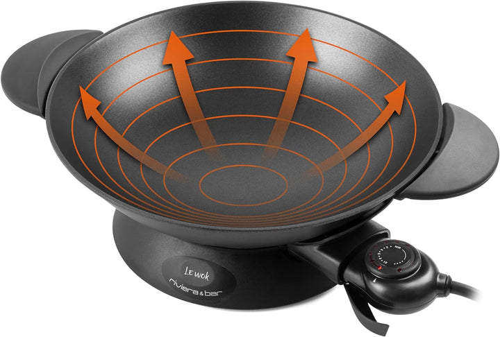 Riviera-et-Bar QWK460 Elektrischer Wok, Aluminium