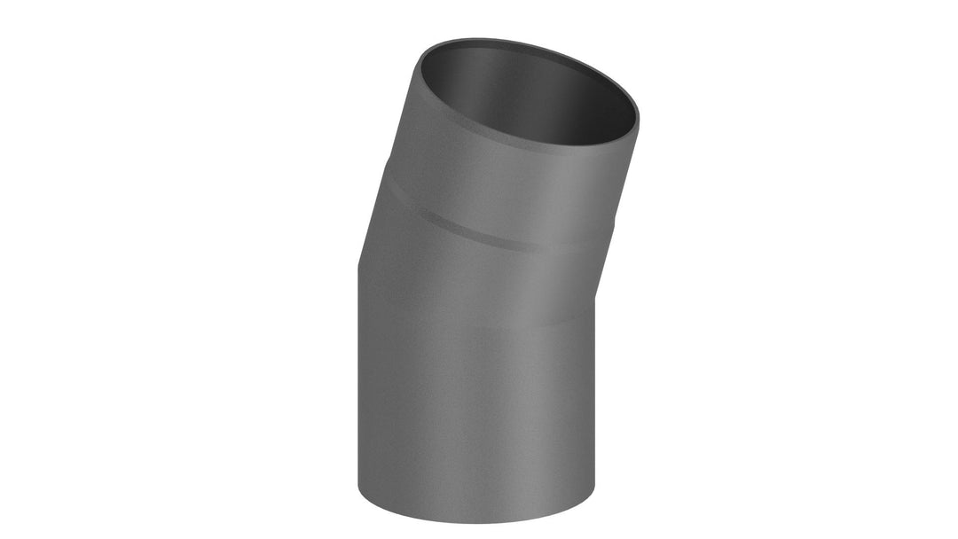 Ofenrohr Winkel 15° ohne Tür; 150mm Durchmesser, grau Ø 150 mm 15 Grad, Grau Ohne Tür, Ø 150 mm 15 G