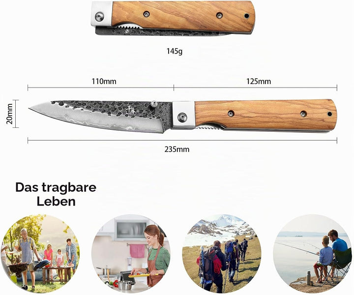 SENBON 440 Geschmiedeter Edelstahl Camping Peeling Blade Scharfe japanisches stil Faltende Tragbare
