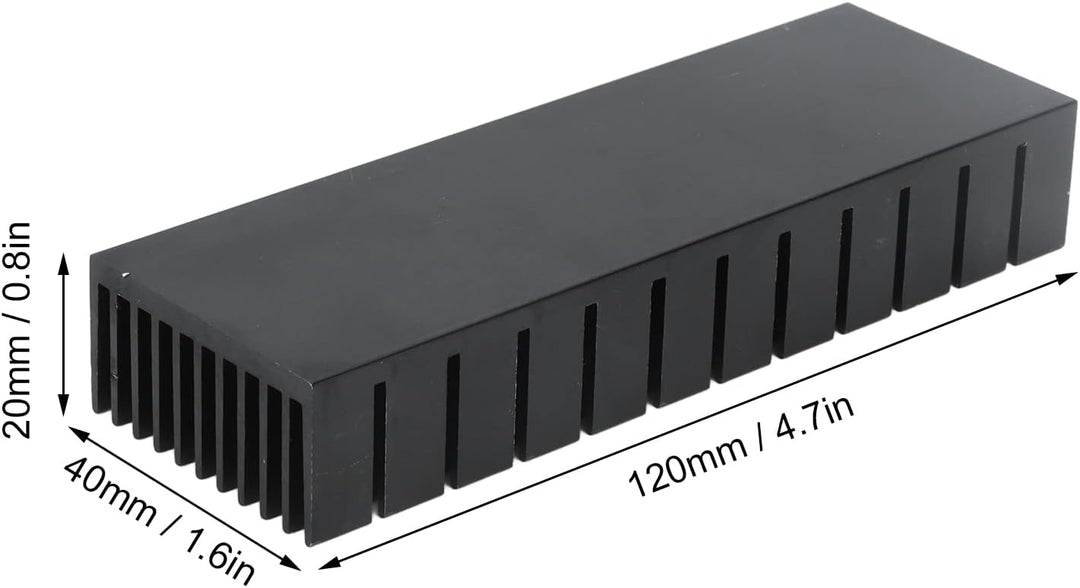 lyrlody 2 Stück Schlitzkühlkörper, Aluminium Kühlkörper PC Kühlrippen Kühler-Set Heatsink Eloxierte