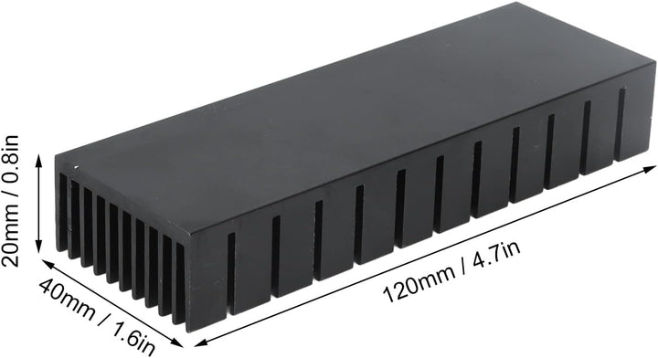 lyrlody 2 Stück Schlitzkühlkörper, Aluminium Kühlkörper PC Kühlrippen Kühler-Set Heatsink Eloxierte