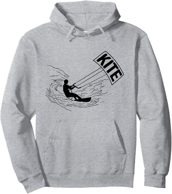 Kitesurfer Retro Kiteboarding Surfboard Wassersport Kite Pullover Hoodie