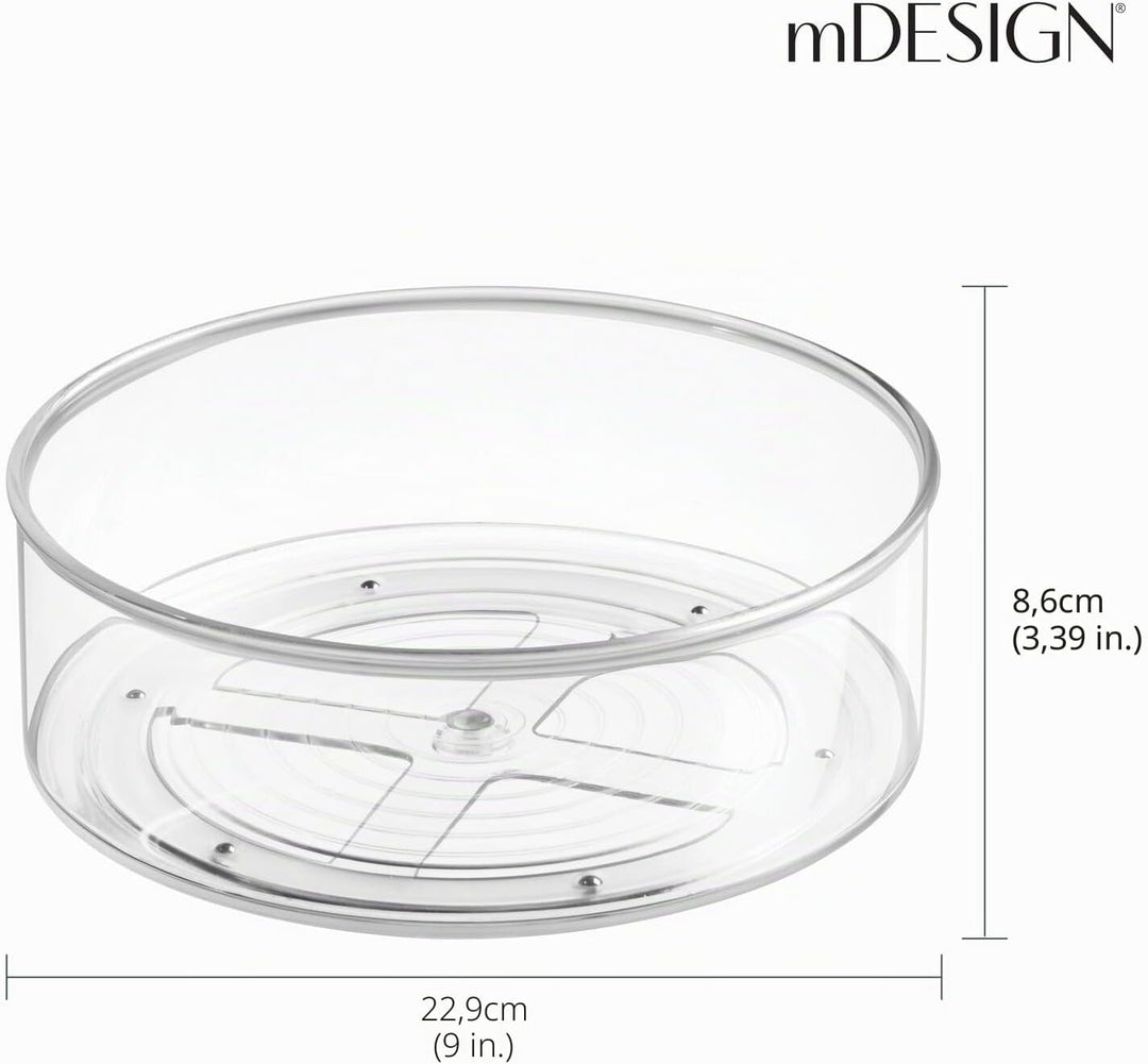 mDesign Lazy Susan Gewürzregale im 2er-Set für das Küchenregal – praktisches Gewürzregal für Küchens