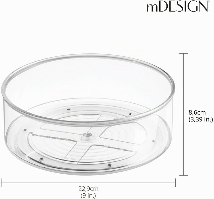 mDesign Lazy Susan Gewürzregale im 2er-Set für das Küchenregal – praktisches Gewürzregal für Küchens
