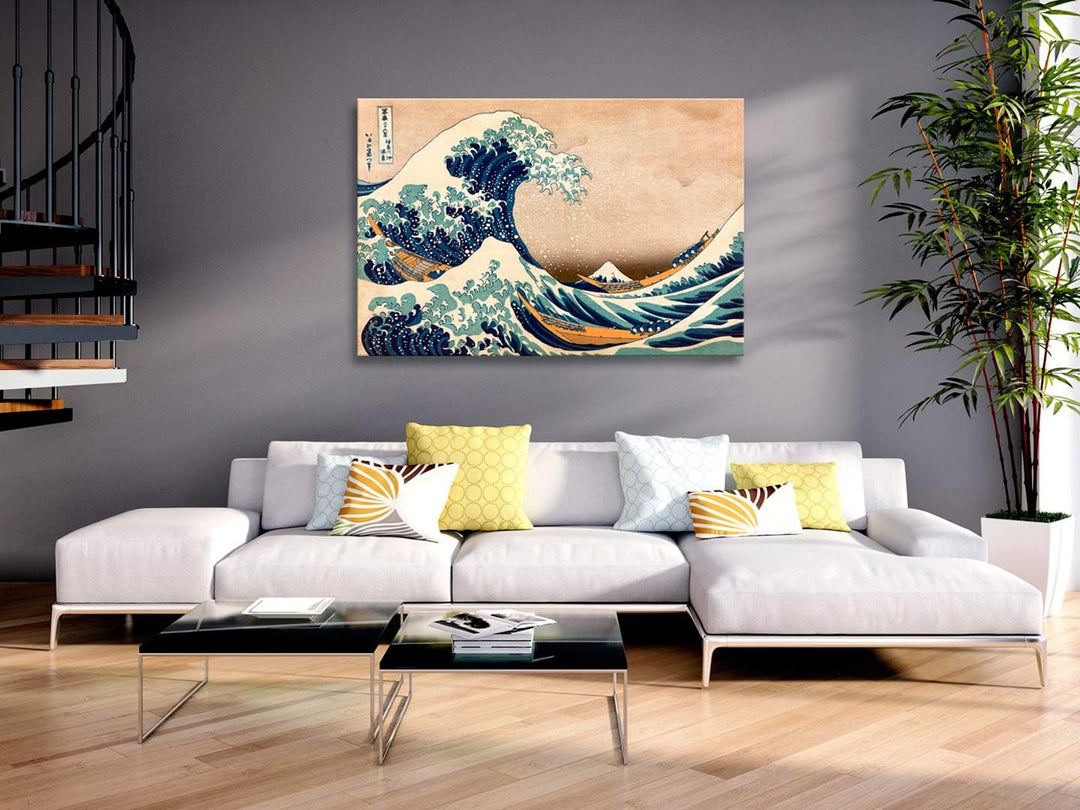 murando - Bilder die grosse Welle vor Kanagawa 120x80 cm Vlies Leinwandbild 1 tlg Kunstdruck modern