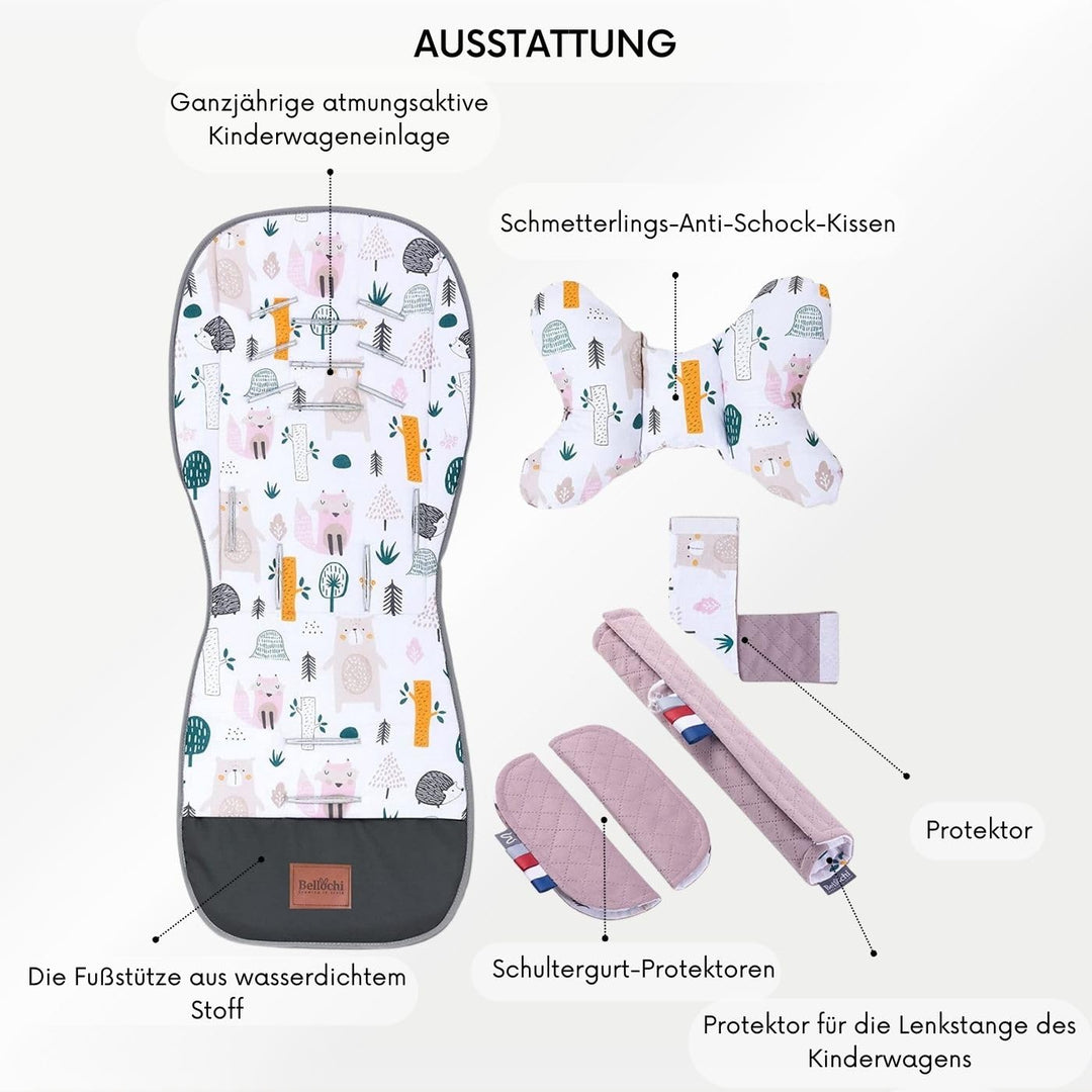 Atmungsaktive Sitzauflage Kinderwagen, Sitzauflage Buggy Sommer, Kinderwagen Zubehör - Universal - K