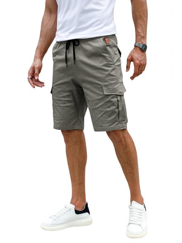 Elegancity Kurze Hosen Herren Cargo Shorts Sommer Freizeithose Kurze Elastische Taille Chino Shorts