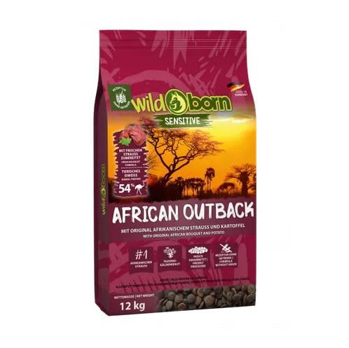 Wildborn African Outback 12 kg | Hundefutter getreidefrei für Erwachsene Hunde mit Straussenfleisch