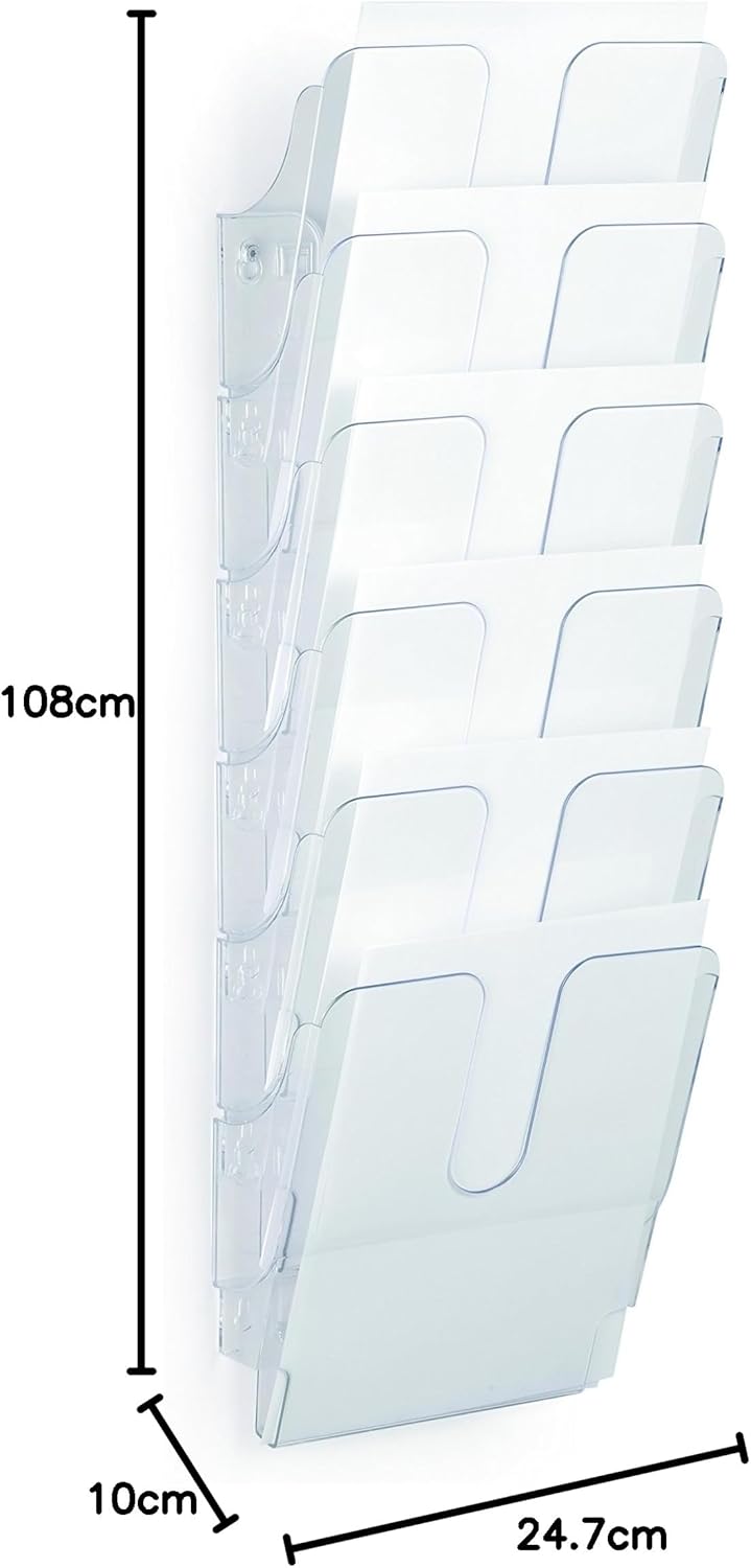 Durable Prospektspenderset (Flexiplus 6, A4 Hochformat) 1 Set, transparent, 1700008401, Transparent