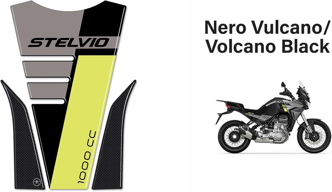 LABELBIKE 3D Aufkleber Motorrad Tankpad kompatibel mit Motorrädern | Stelvio 2024, Harzschutz, Kratz
