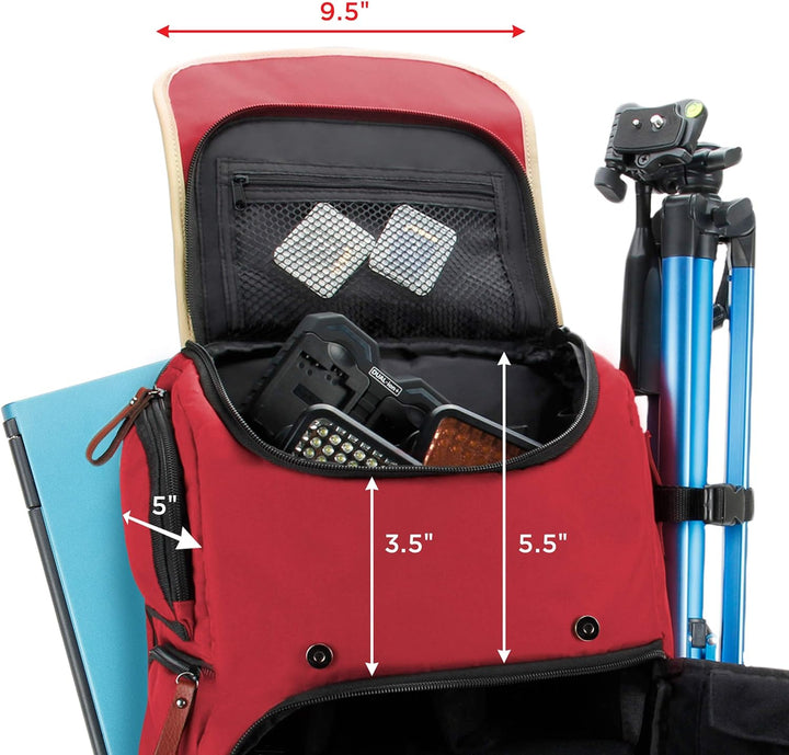 GOgroove Kamera Rucksack für Spiegelreflexkameras: DSLR Backpack ideal für Reisen, ausreichend Platz
