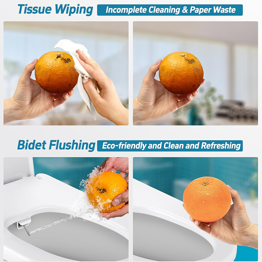 SAMODRA Bidet Toilettensitz - Dusch WC Aufsatz Bidet Japanische Toilette - WC Sitz D Form mit Absenk