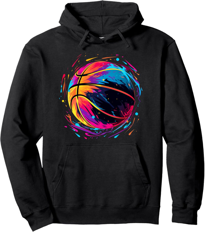 Retro Basketball für Jungen und Mädchen im 80er Jahre Stil Pullover Hoodie