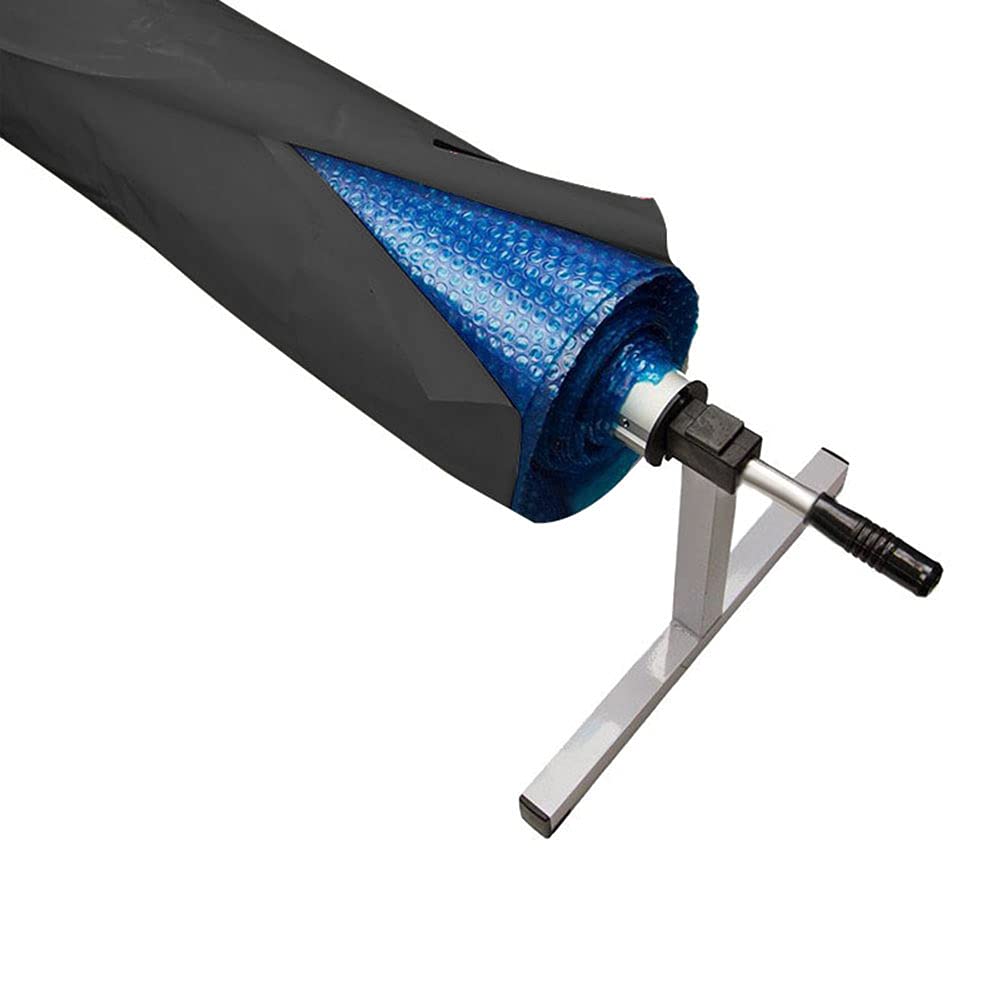 Uposao Pool Planenaufroller Abdeckung,550*96cm Schwimmbadrolle Aufrollvorrichtung Mit Klettverschlus
