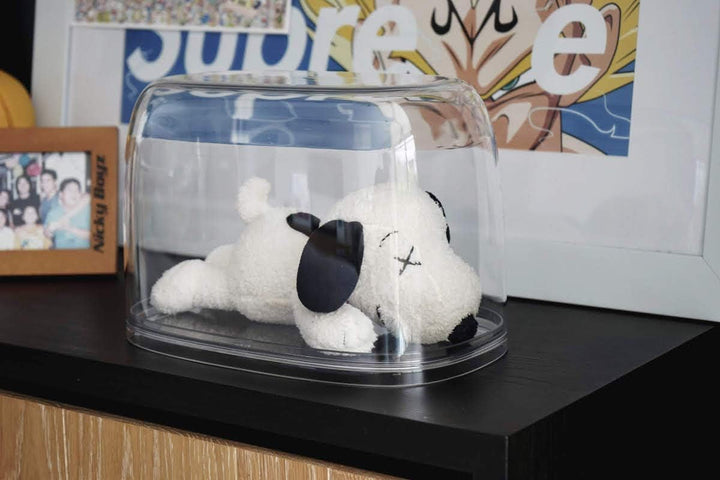 Qualy Lucky Mouse Vorratsbehälter mit Messlöffel in Form einer Maus aus Kunststoff, in der Farbe Gra