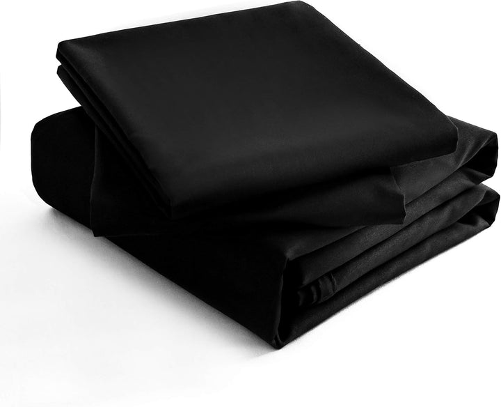 AYSW Baumwolle Bettwäsche 155x220 cm Schwarz 1 Bettbezug mit 1 Kopfkissenbezug 80x80 cm 155 x 220 cm