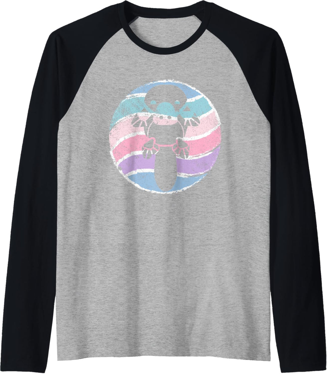 Retro Schnabeltier Tier - Vintage Platypus Raglan