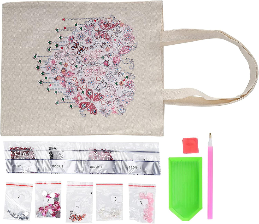 Zerodis Diamant-Malertasche Handgefertigte Wiederverwendbare Kunsthandtasche Diamant-Stickbox für Er