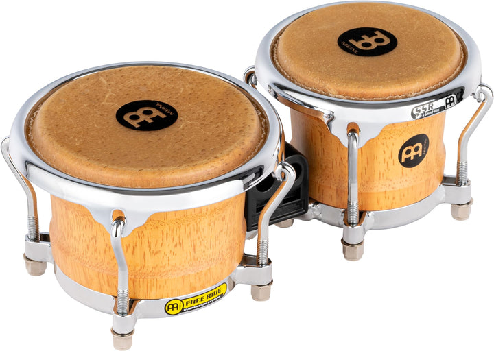 Meinl Percussion FWB100SNT-M Mini Wood Bongo-Set, Free Ride Series, Durchmesser 8,89 cm (3,5 Zoll) M