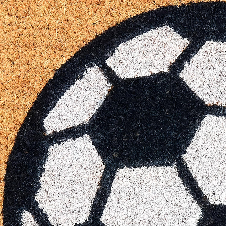 BRUBAKER Fussmatte für Aussen und Innen - Fussball - 45 x 75 cm Schmutzfangmatte aus 100% Kokos - Fu