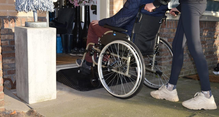HomeCare Schwellenrampe | Türschwellenrampe | Rampe für Türschwellen (2,5 x 21 x 110 cm), 2,5 x 21 x
