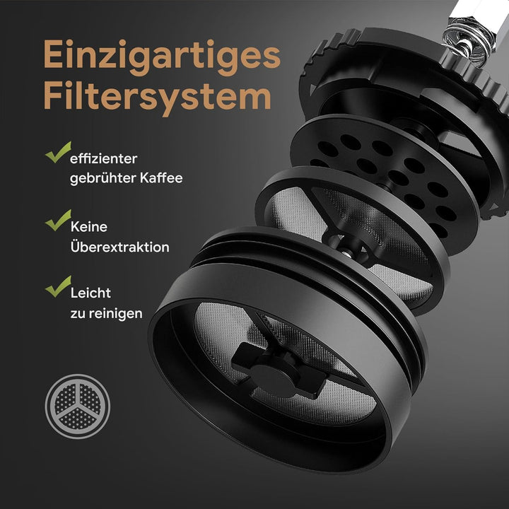 I Cafilas 2-in-1 Edelstahl Thermosbecher mit French Press - 350ml (12oz), Isolierter Reisekaffeebech