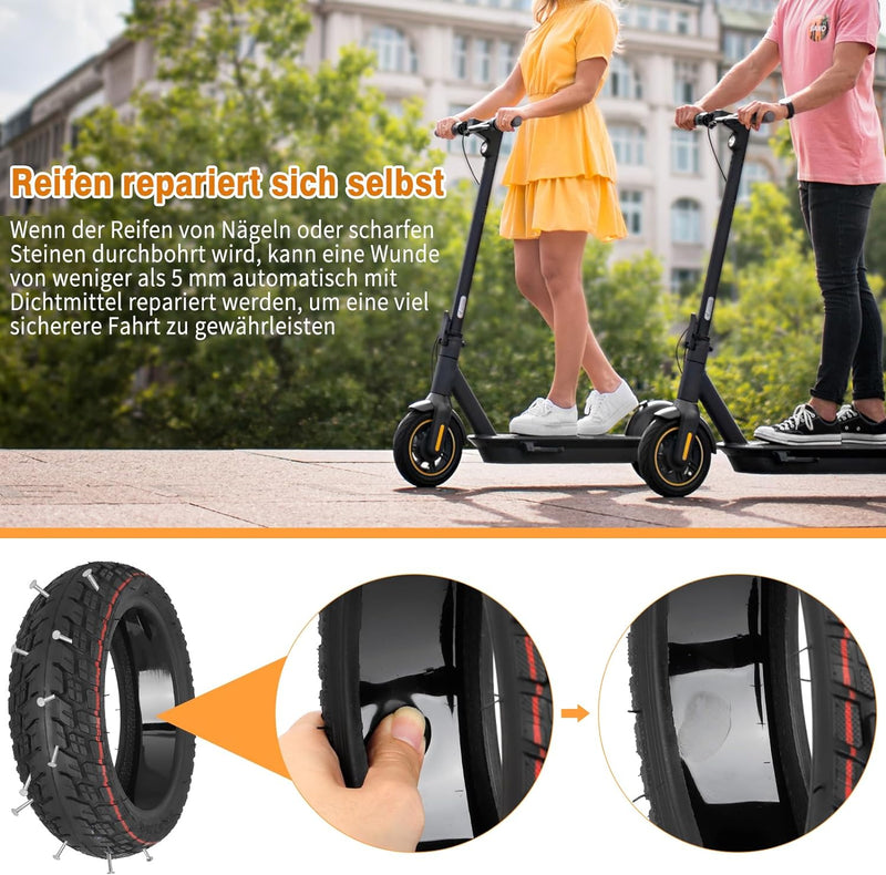 Prodrocam 9,5 x 2,50 Selbstreparierender Tubeless Reifen für Niu KQI3 Max/Pro/Sport Elektroroller Er