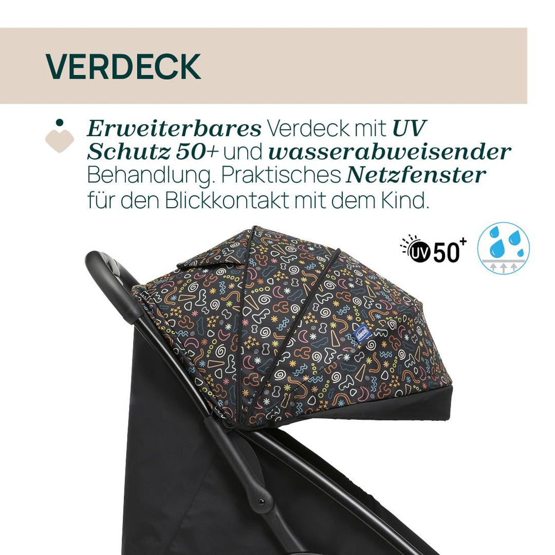 Chicco Glee lighter Kinderwagen, Buggy, praktisch und leicht, automatischer Schliessmechanismus, bre
