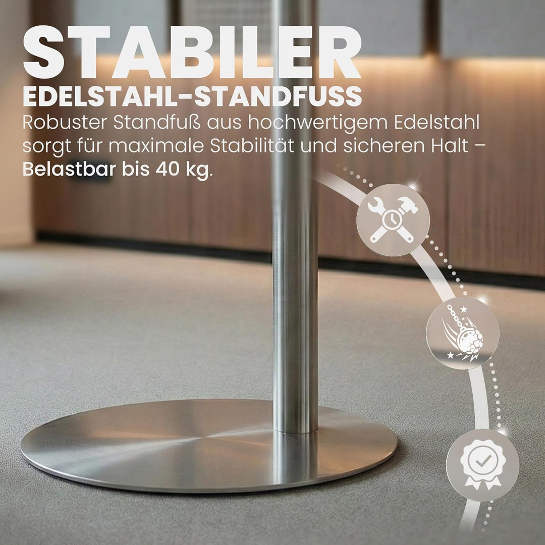 CLP TV Standfuss universal 55 65 75 Zoll, modern, eckig, Metallgestell, für grosse Fernseher, Stabil